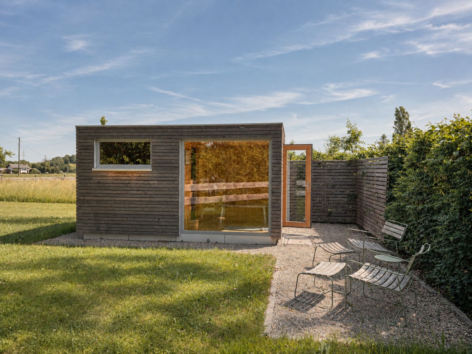 Gartensauna der d’Kammer im Außenbereich